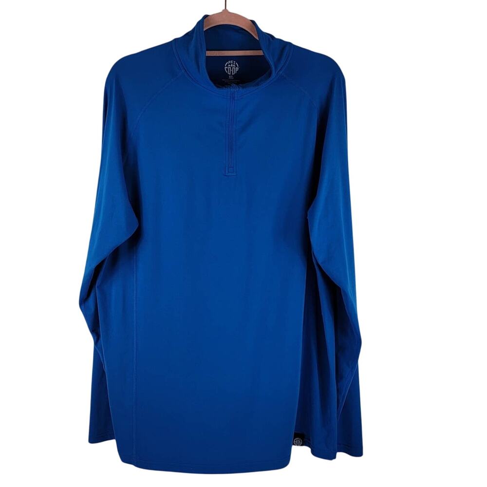 REI Co-Op Long Sleeve 1/4 Zip Blue Men's Athletic Hiking Workout Shirt XL
